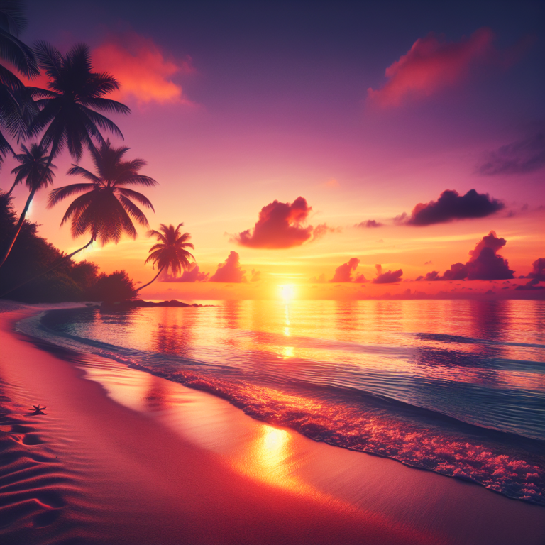 Tropical Beach Sunset Wallpaper Iphone Generator
