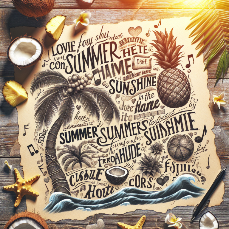 Tropical House Song Lyrics Generator