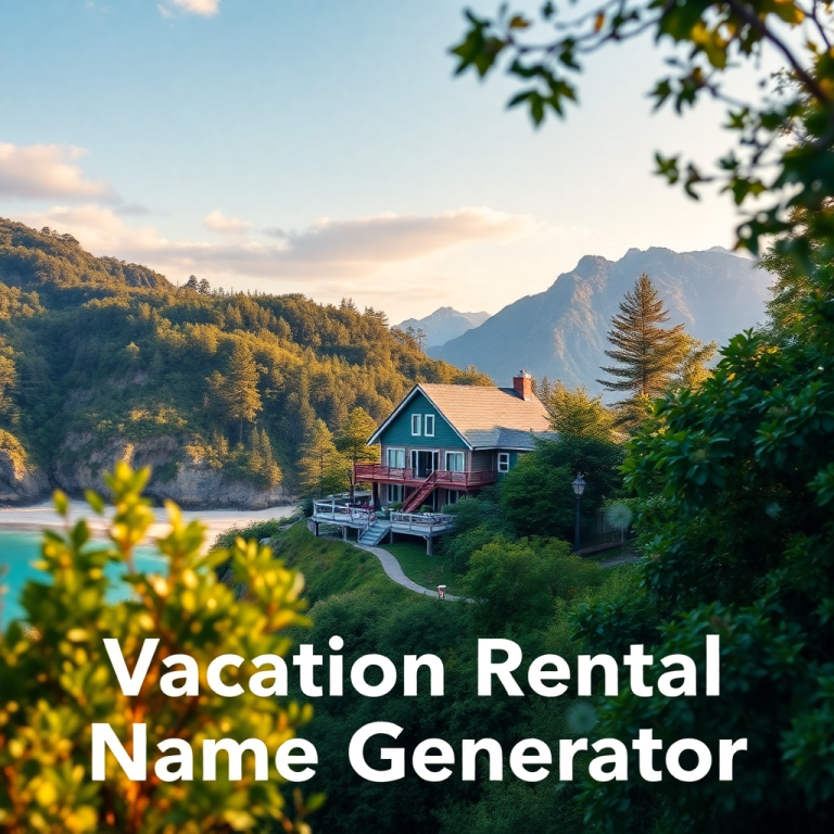 Vacation Rental Name Generator