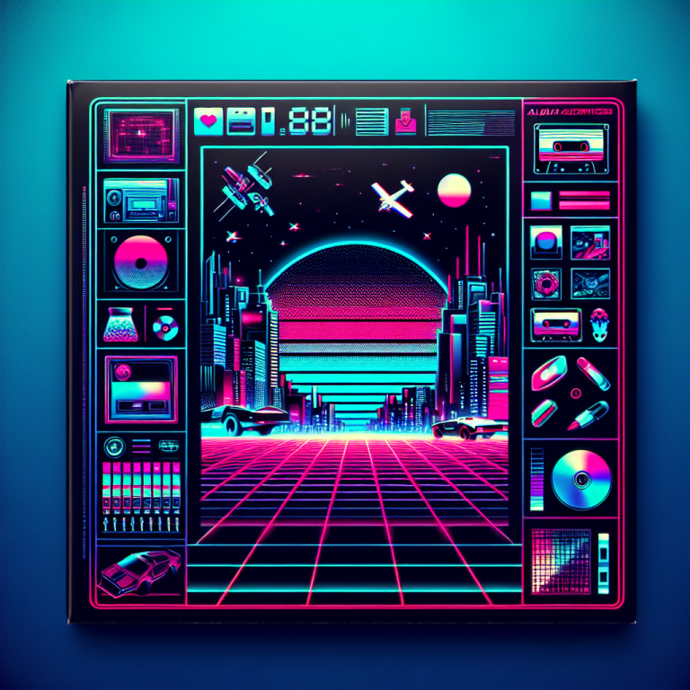 Vaporwave Style Album Cover Generator