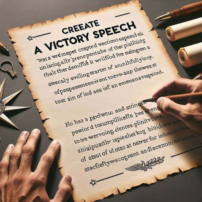Victory Speech Generator