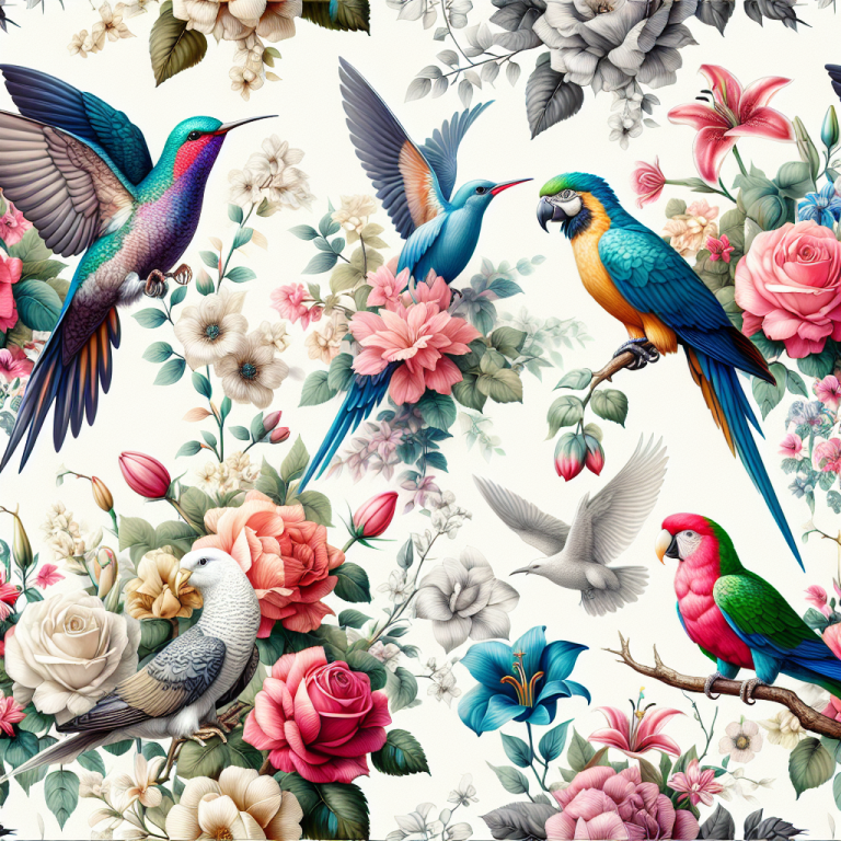 Wallpaper With Birds And Flowers Generator