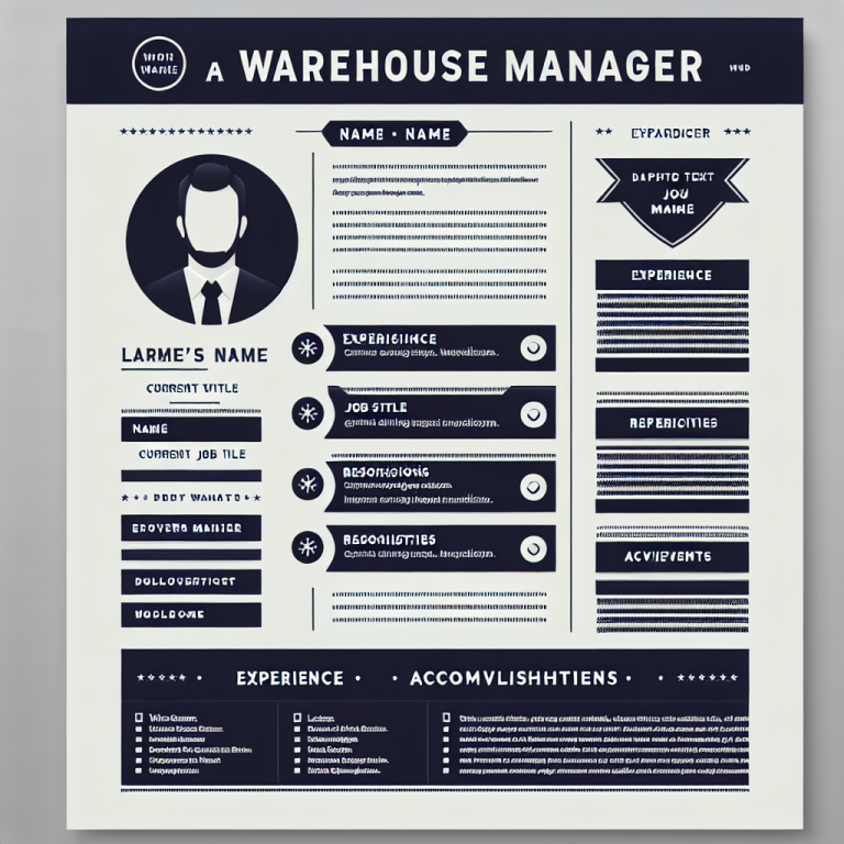 Warehouse Manager Resume Generator
