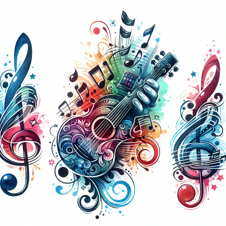 Watercolor Music Tattoo Generator