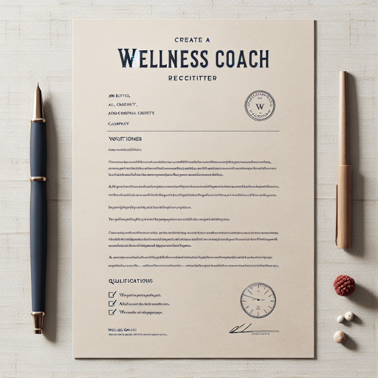Wellness Coach Cover Letter Generator