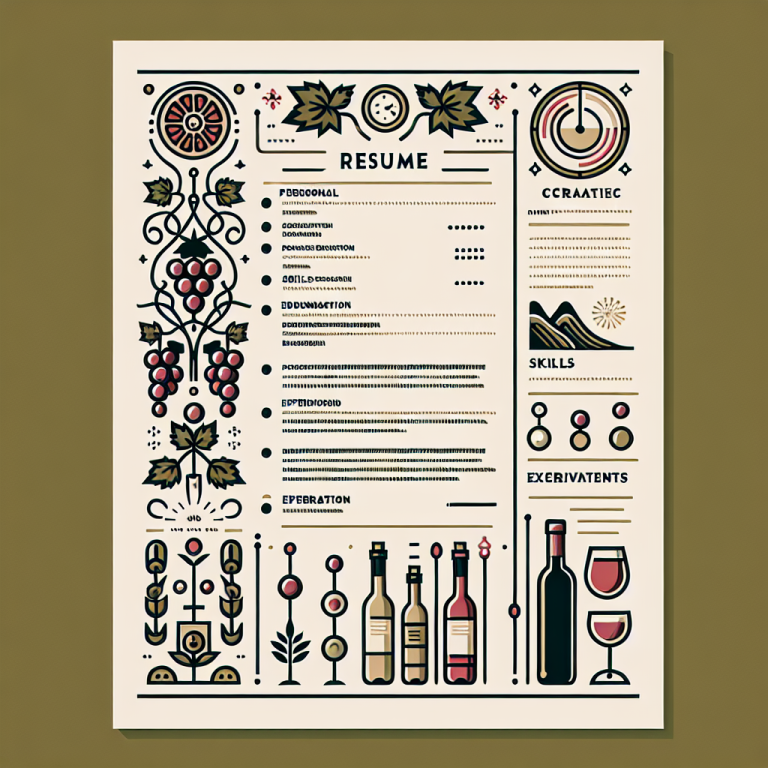 Winemaker Resume Generator
