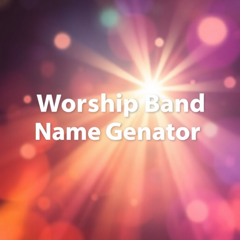 Worship Band Name Generator