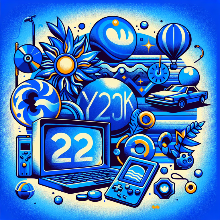 Y2k Blue Wallpaper Generator